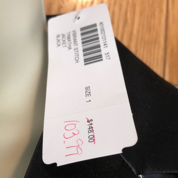 Chico’s Tamitha jacket vibrant stitching size 1 - Picture 3 of 4